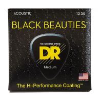 Набор струн DR Strings BLACK BEAUTIES Acoustic - Medium (13-56)
